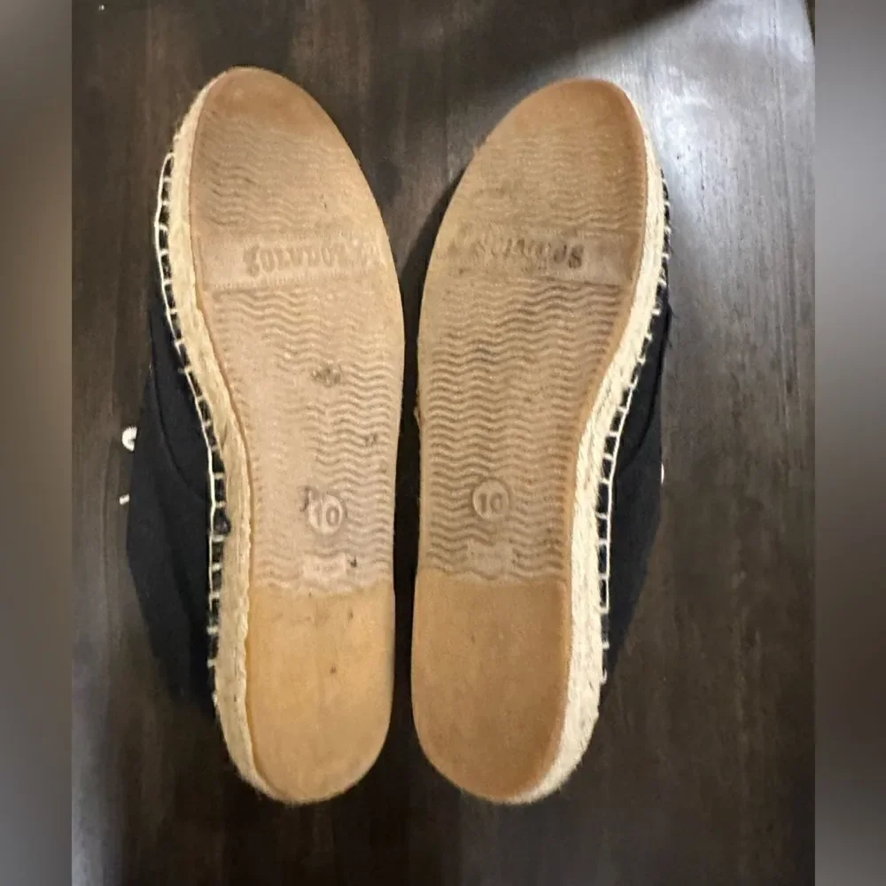 Soludos derby espadrilles black size 10